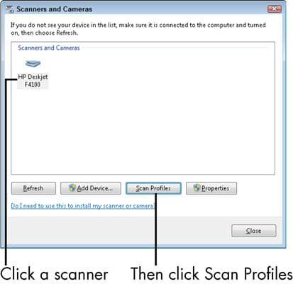 scanner dialog box